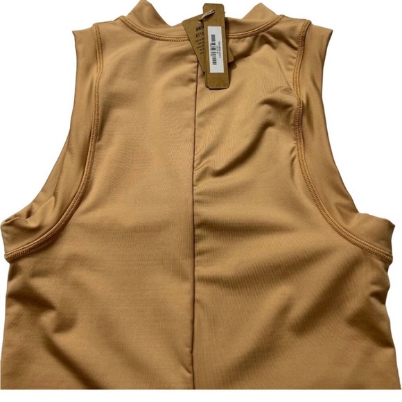 SKIMS Swim Mock Neck Cycle One Piece Women’s Small in Ochre - Picture 7 of 12